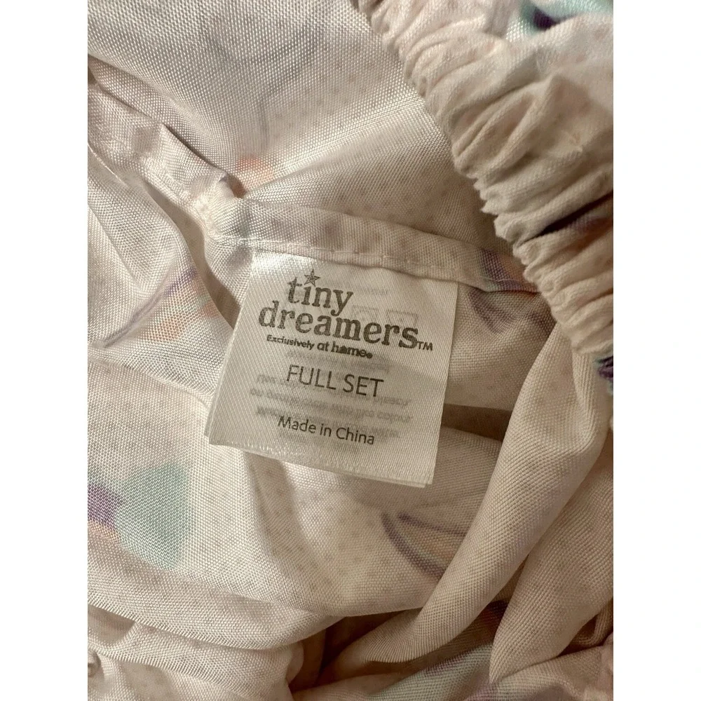 Tiny Dreamers Unicorn Rainbow Full Bed Sheet Set Girls Bedroom Multicolor Pastel